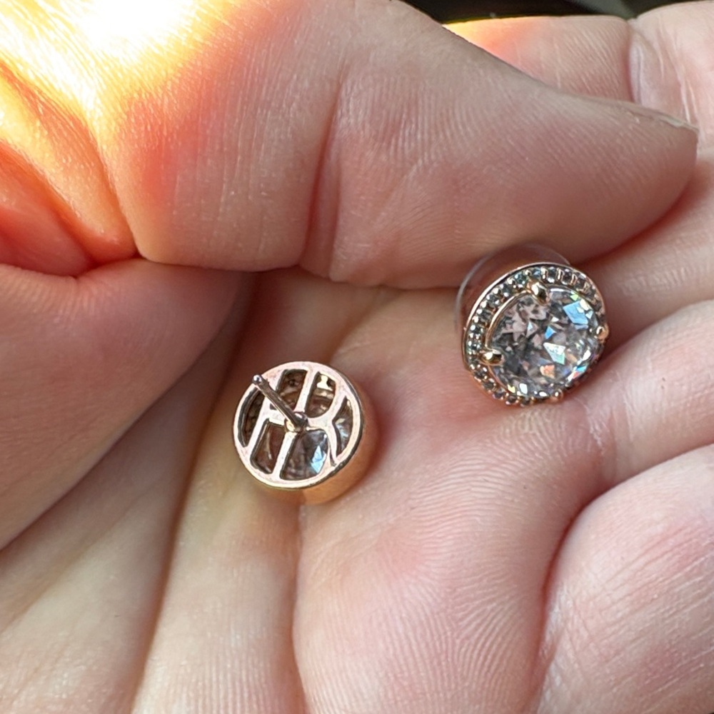 Henri Bendel Gold and Silver Crystal Earrings - Picture 3 of 3